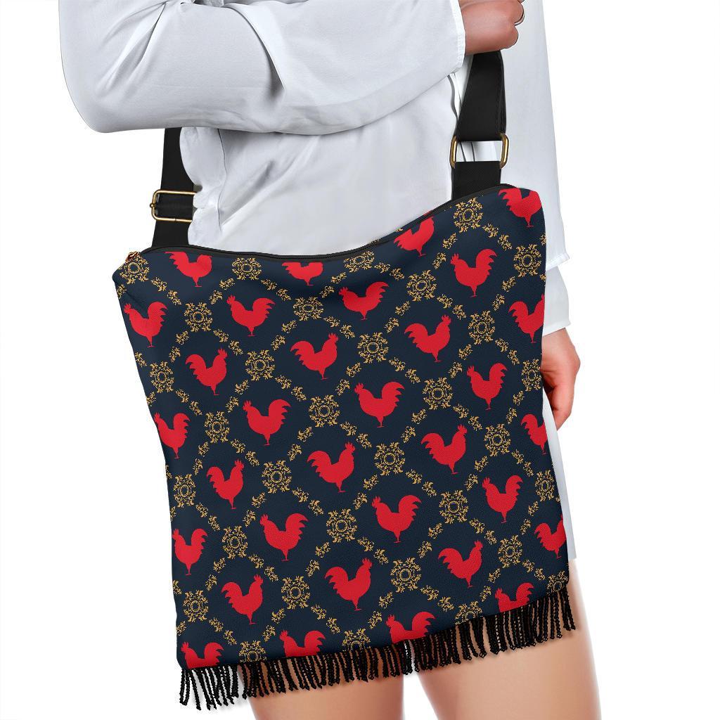 Pattern Print Rooster Crossbody bags-grizzshop