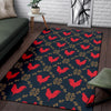 Pattern Print Rooster Floor Mat-grizzshop