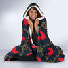 Pattern Print Rooster Hooded Blanket-grizzshop