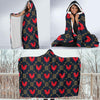 Pattern Print Rooster Hooded Blanket-grizzshop