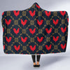 Pattern Print Rooster Hooded Blanket-grizzshop