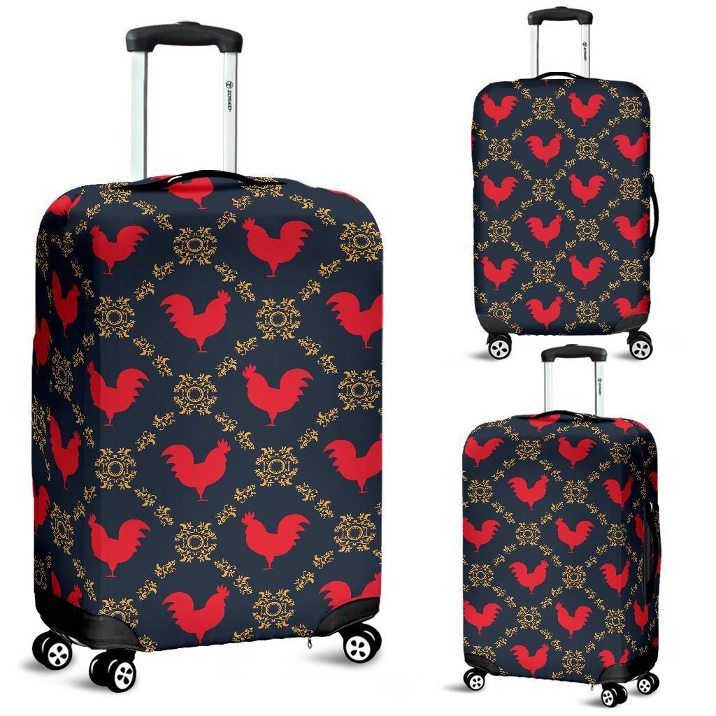 Pattern Print Rooster Luggage Cover Protector-grizzshop