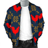 Pattern Print Rooster Men's Bomber Jacket-grizzshop