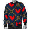 Pattern Print Rooster Men's Bomber Jacket-grizzshop