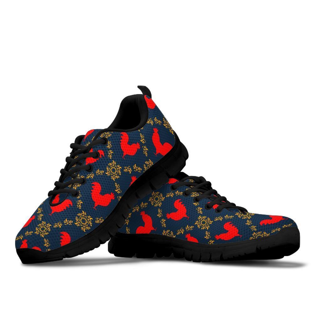 Pattern Print Rooster Sneaker Shoes For Men Women-grizzshop