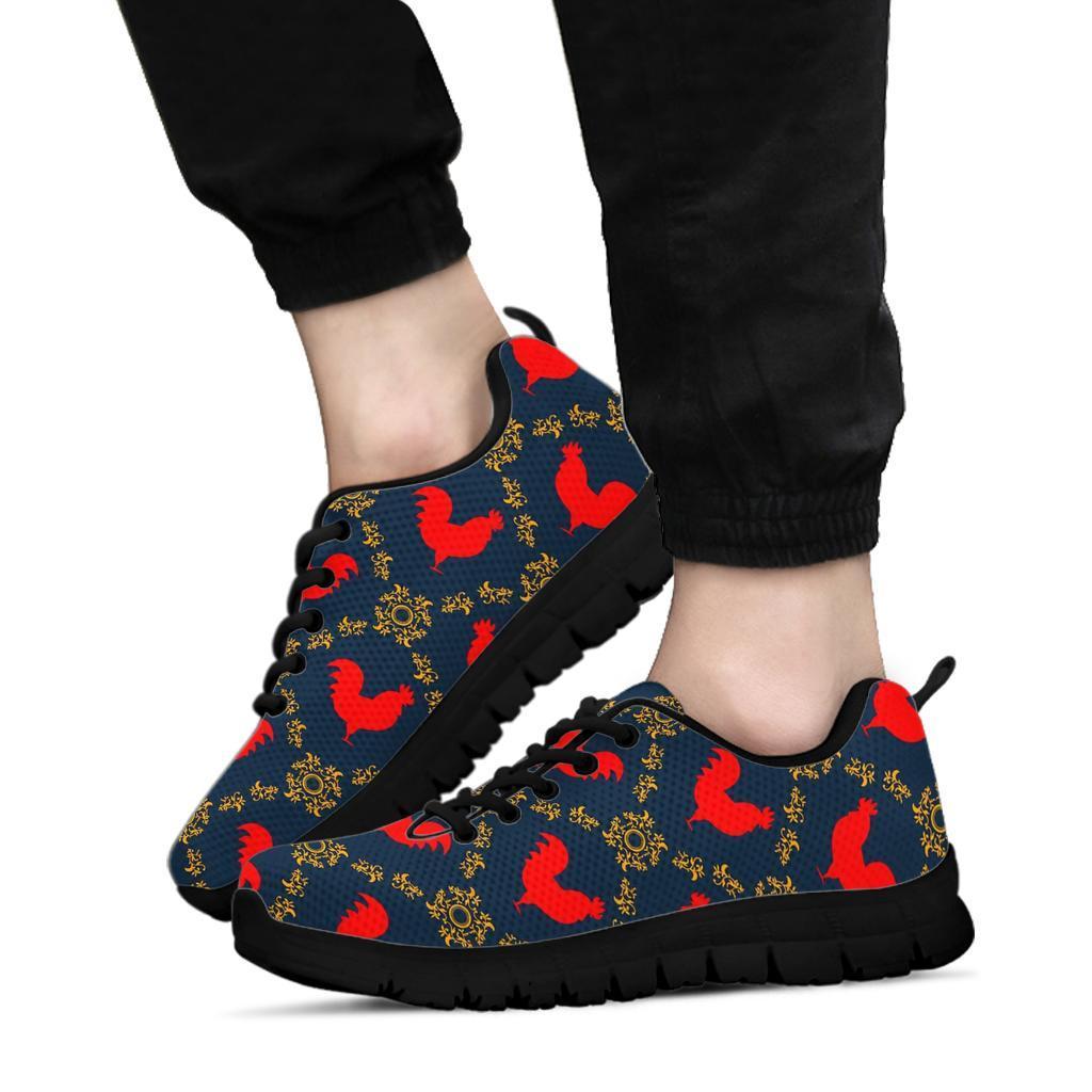 Pattern Print Rooster Sneaker Shoes For Men Women-grizzshop