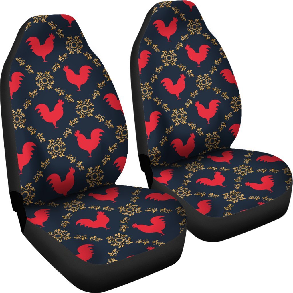 Pattern Print Rooster Universal Fit Car Seat Covers-grizzshop