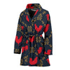 Pattern Print Rooster Women Long Robe-grizzshop