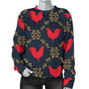 Pattern Print Rooster Women's Sweatshirt-grizzshop