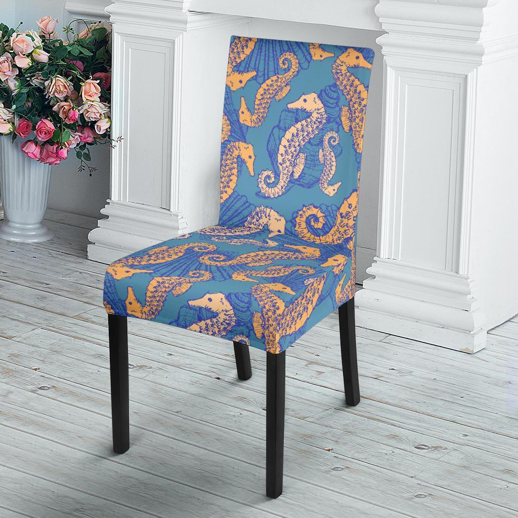 Pattern Print Seahorse Chair Cover-grizzshop