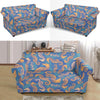 Pattern Print Seahorse Loveseat Cover-grizzshop