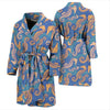 Pattern Print Seahorse Men Long Robe-grizzshop