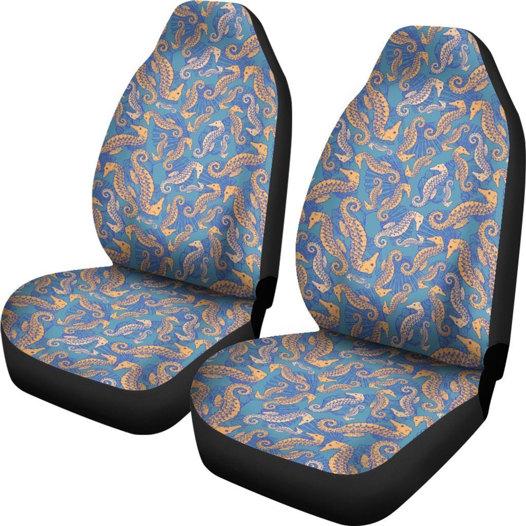 Pattern Print Seahorse Universal Fit Car Seat Cover-grizzshop