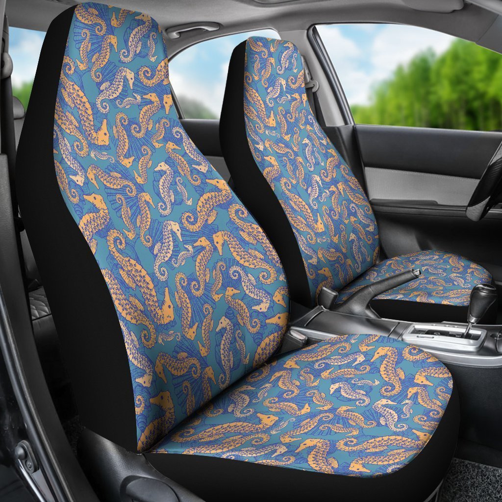 Pattern Print Seahorse Universal Fit Car Seat Cover-grizzshop