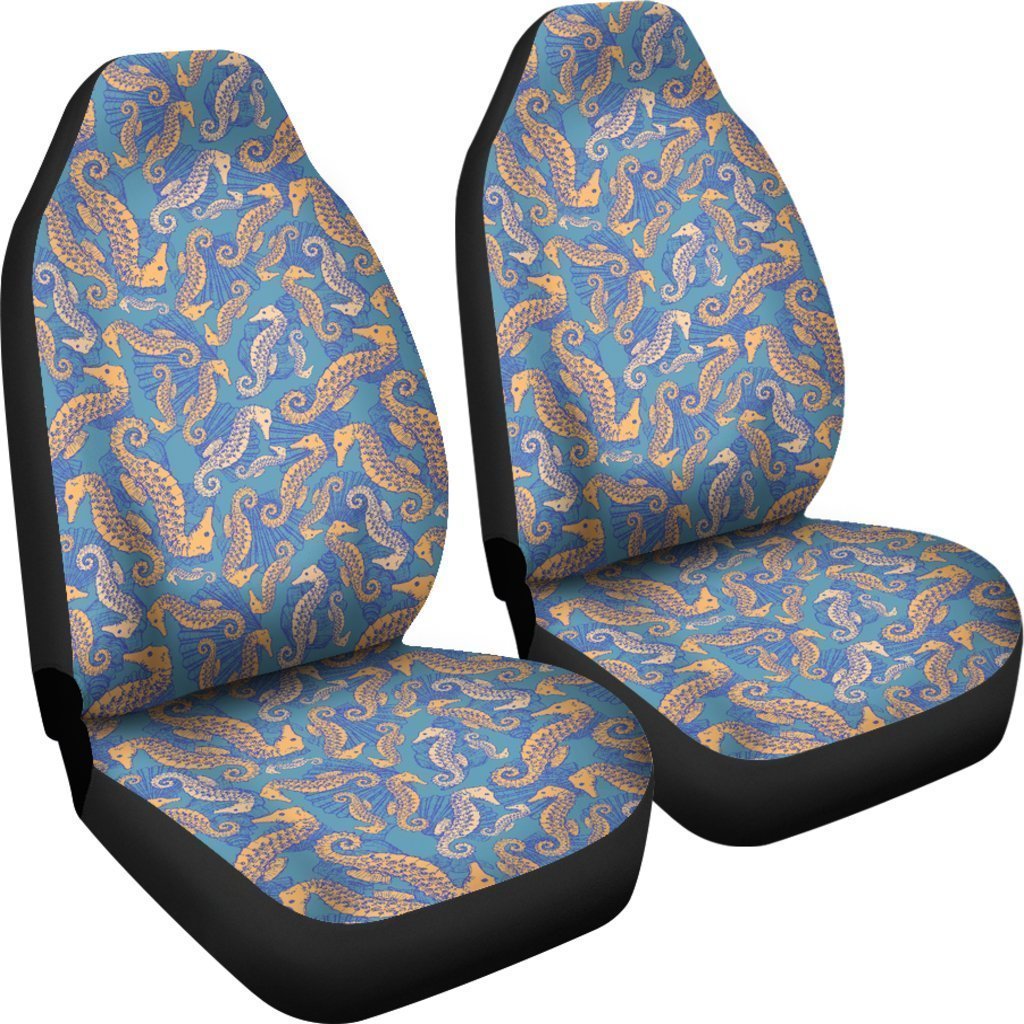 Pattern Print Seahorse Universal Fit Car Seat Cover-grizzshop
