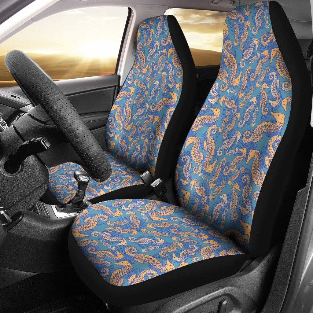 Pattern Print Seahorse Universal Fit Car Seat Cover-grizzshop