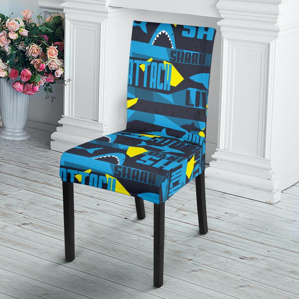 Pattern Print Shark Chair Cover-grizzshop