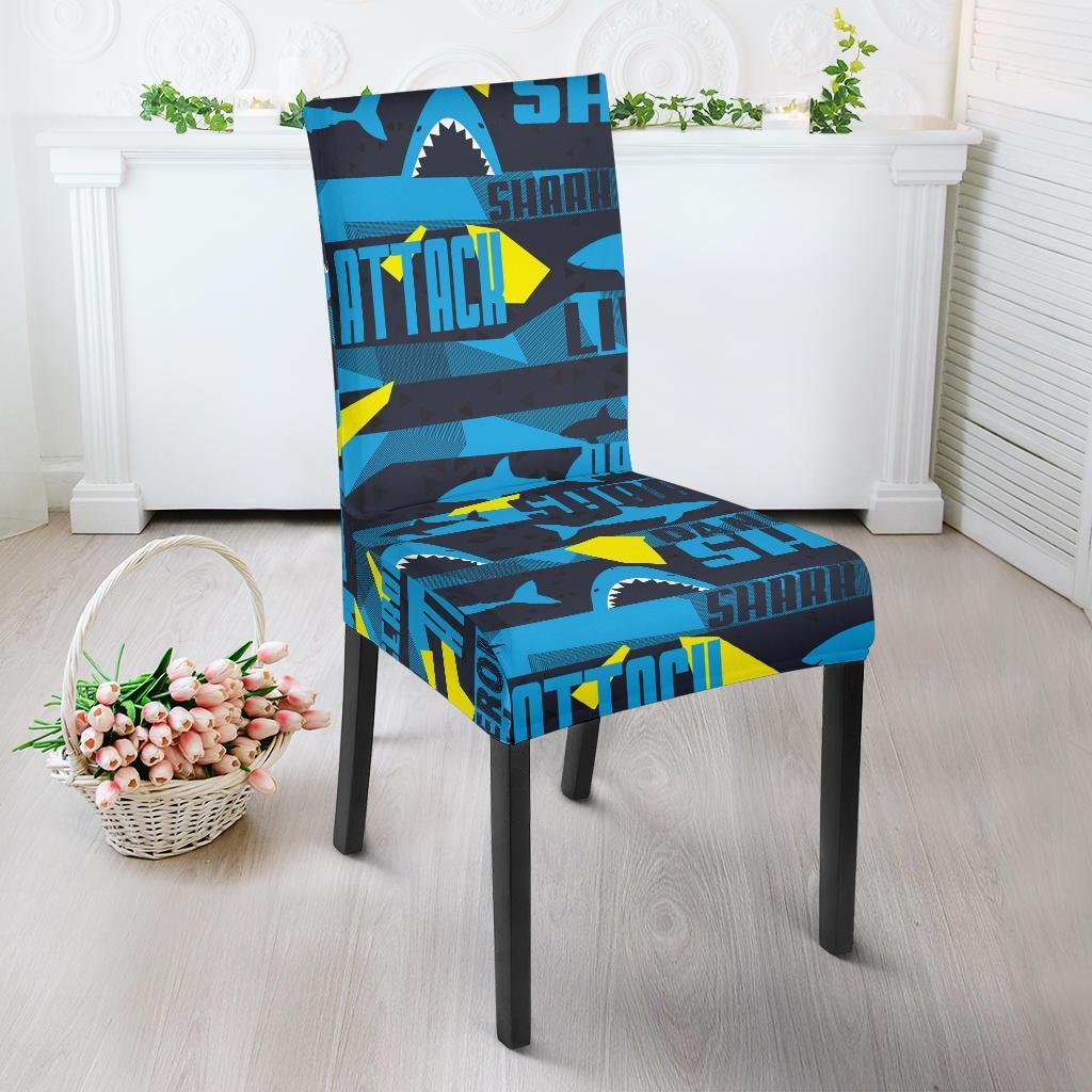 Pattern Print Shark Chair Cover-grizzshop