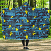 Pattern Print Shark Hooded Blanket-grizzshop