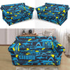 Pattern Print Shark Loveseat Cover-grizzshop