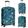 Pattern Print Shark Luggage Cover Protector-grizzshop