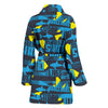 Pattern Print Shark Pattern Print Women Long Robe-grizzshop