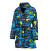 Pattern Print Shark Pattern Print Women Long Robe-grizzshop