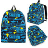 Pattern Print Shark Premium Backpack-grizzshop