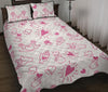 Pattern Print Sign Language Bed Set Quilt-grizzshop