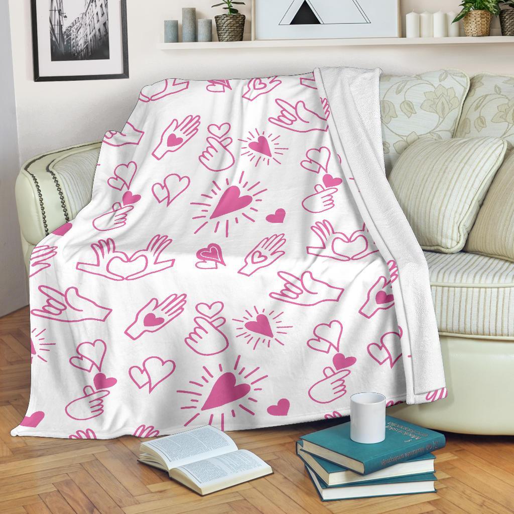 Pattern Print Sign Language Blanket-grizzshop