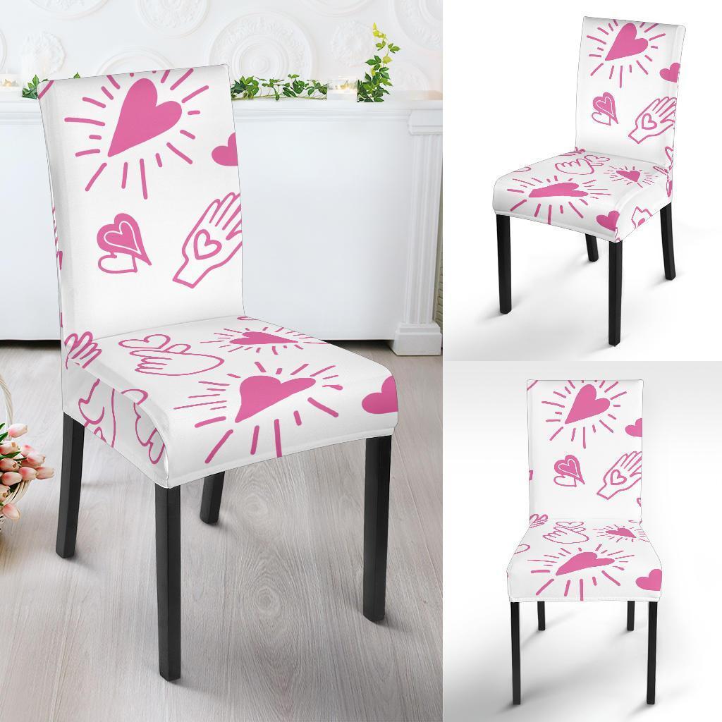 Pattern Print Sign Language Chair Cover-grizzshop