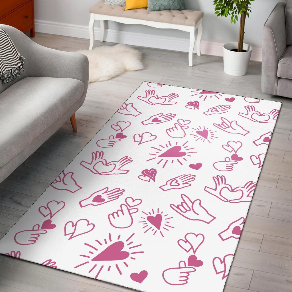 Pattern Print Sign Language Floor Mat-grizzshop