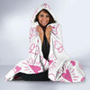 Pattern Print Sign Language Hooded Blanket-grizzshop