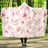 Pattern Print Sign Language Hooded Blanket-grizzshop