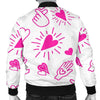 Pattern Print Sign Language Men's Bomber Jacket-grizzshop