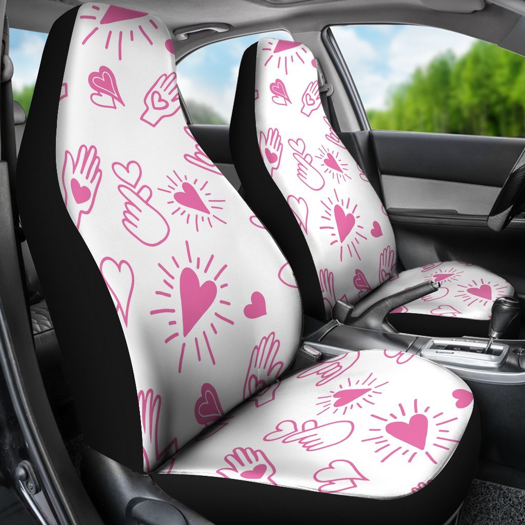 Pattern Print Sign Language Universal Fit Car Seat Covers-grizzshop