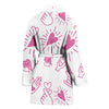 Pattern Print Sign Language Women Long Robe-grizzshop