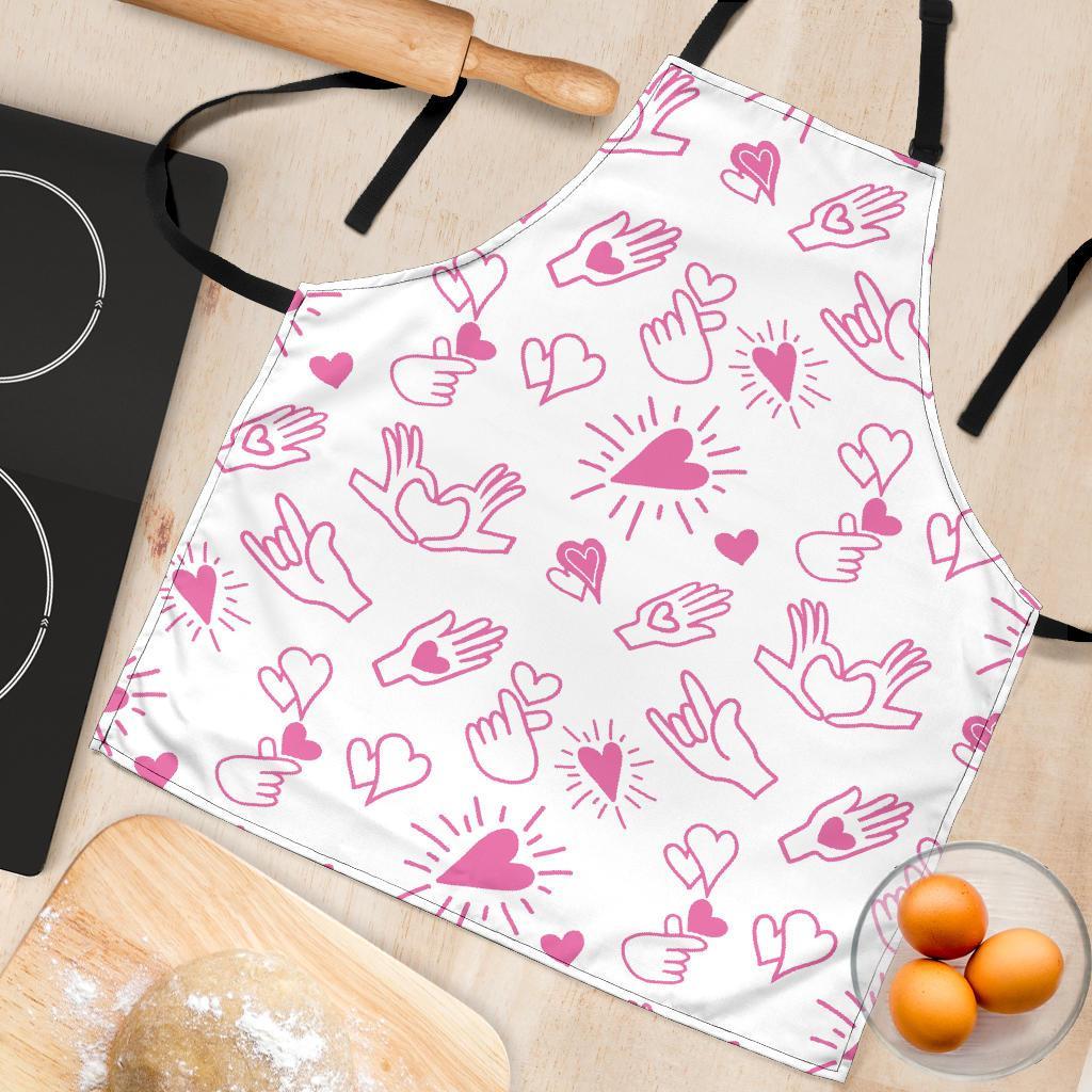 Pattern Print Sign Language Women's Apron-grizzshop