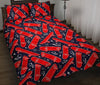 Pattern Print Skateboard Bed Set Quilt-grizzshop