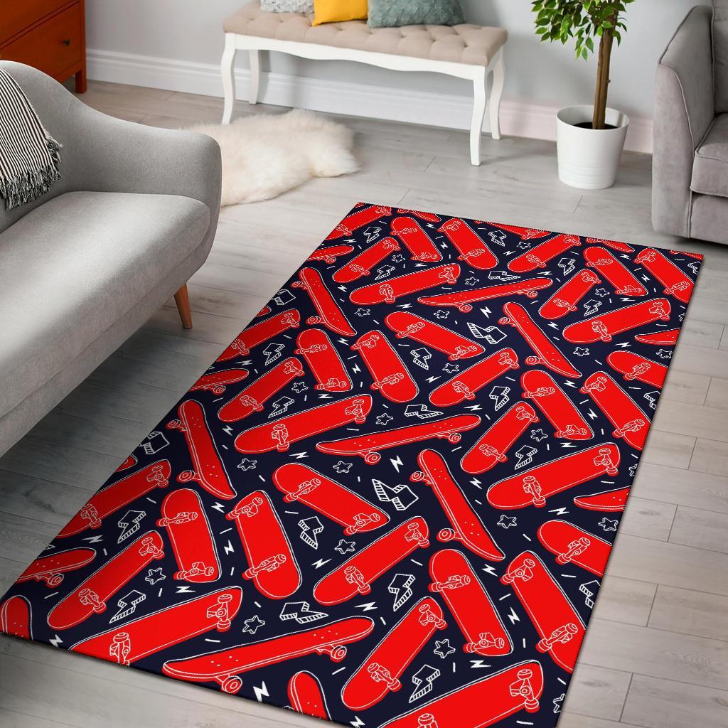 Pattern Print Skateboard Floor Mat-grizzshop