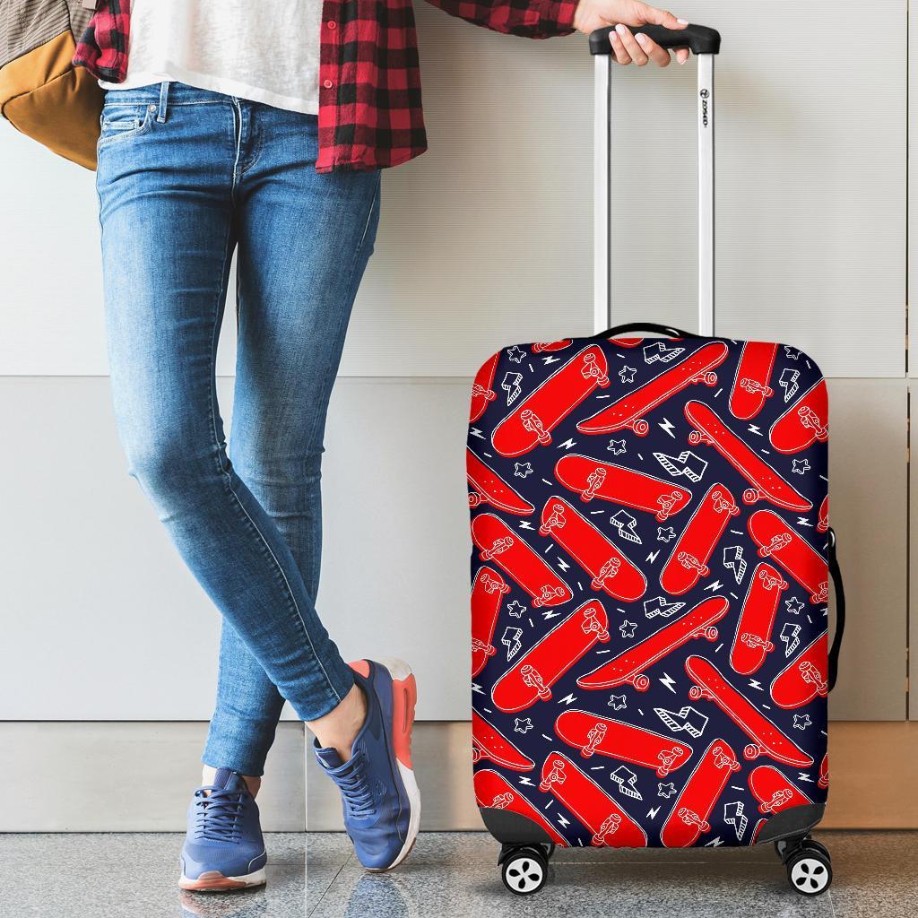 Pattern Print Skateboard Luggage Cover Protector-grizzshop