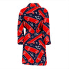 Pattern Print Skateboard Men Long Robe-grizzshop