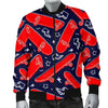 Pattern Print Skateboard Men's Bomber Jacket-grizzshop