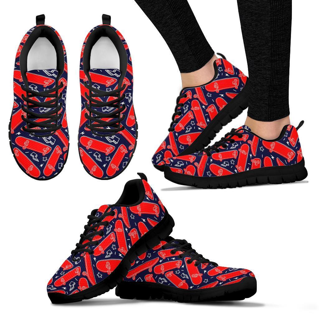 Pattern Print Skateboard Sneaker Shoes For Men Women-grizzshop