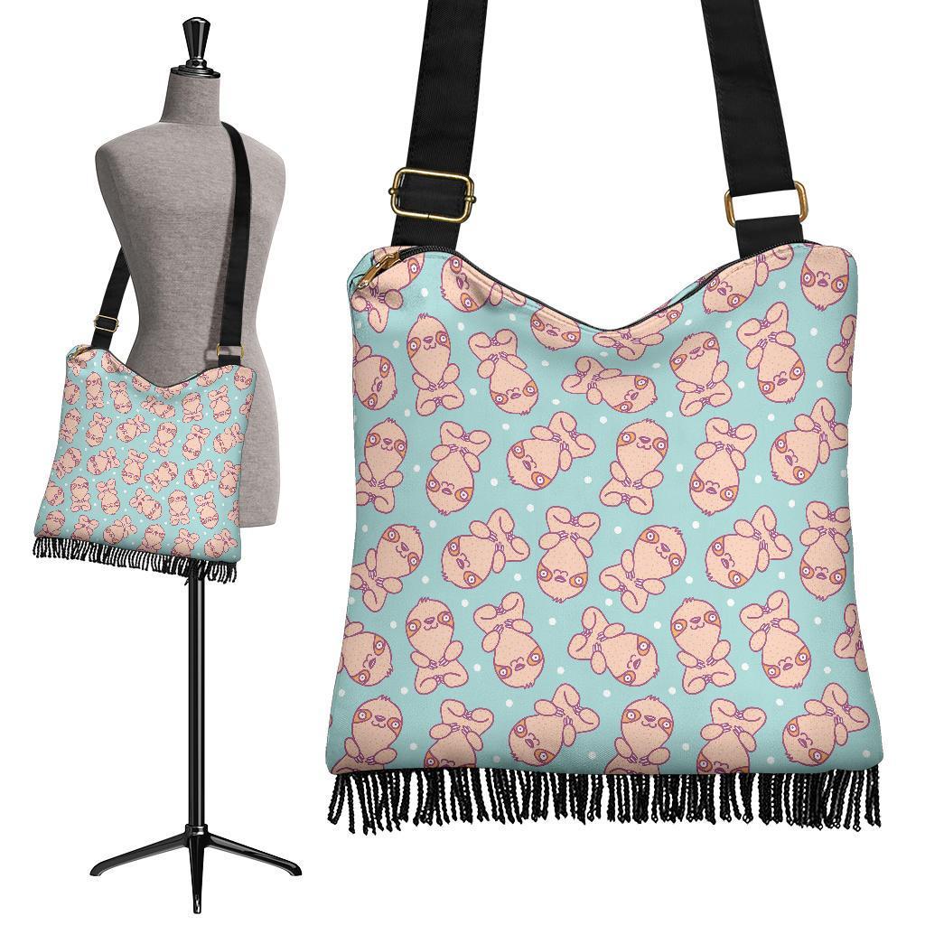 Pattern Print Sloth Crossbody Bags-grizzshop