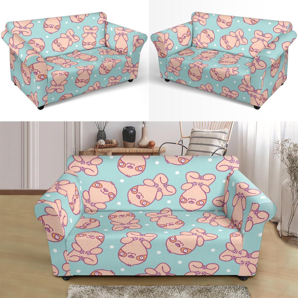 Pattern Print Sloth Loveseat Cover-grizzshop