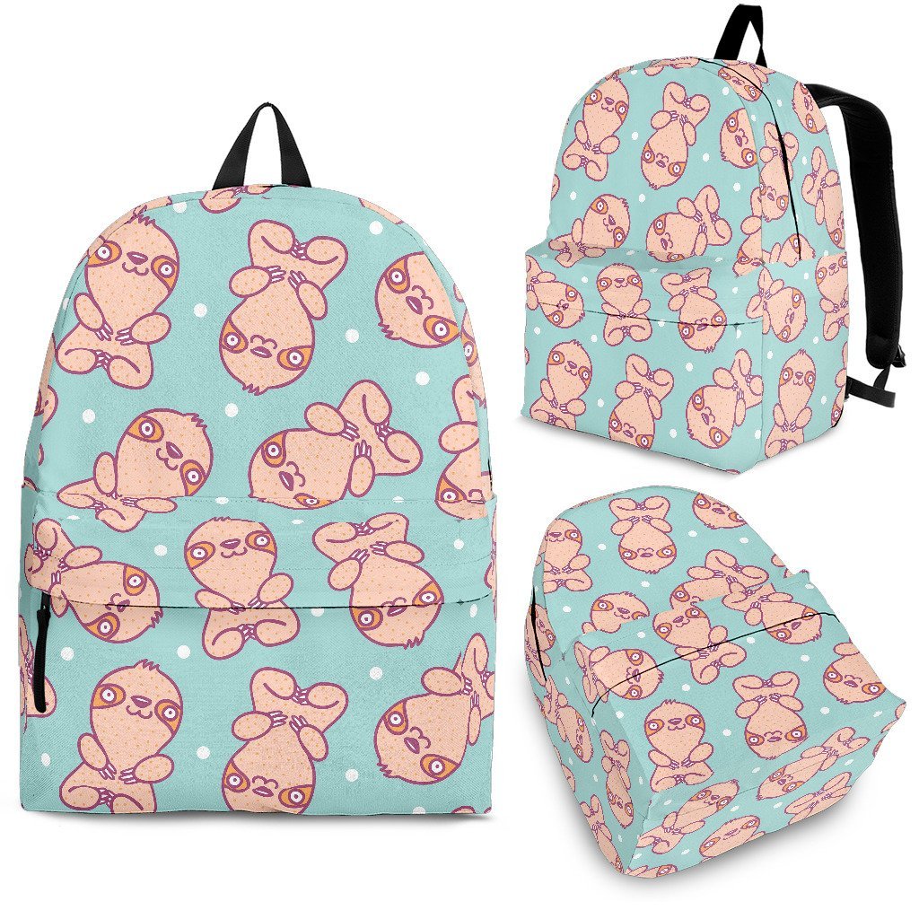 Pattern Print Sloth Premium Backpack-grizzshop