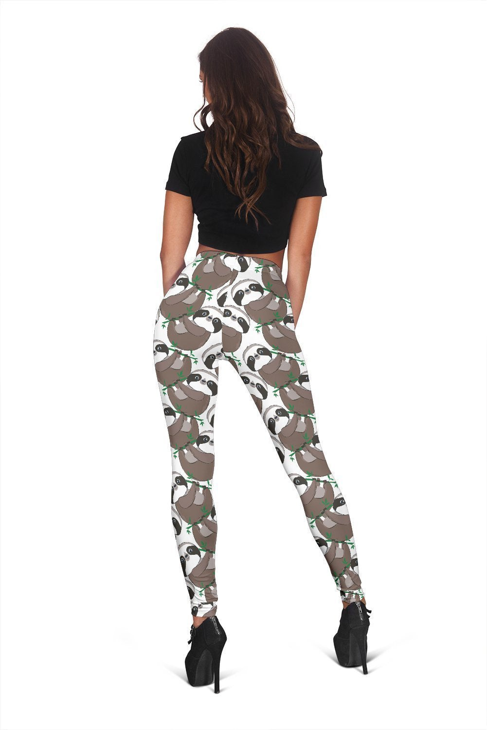 Pattern Print Sloth Print Pattern Women Leggings-grizzshop