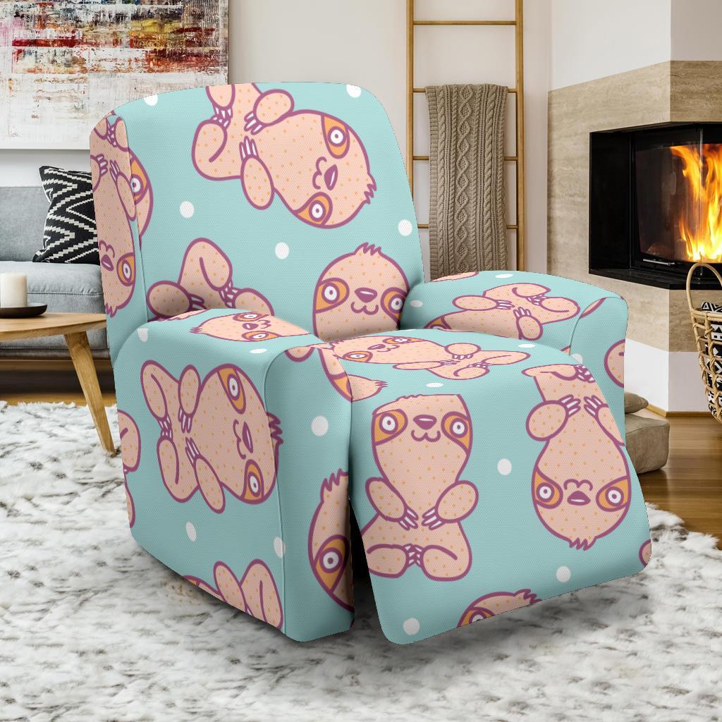 Pattern Print Sloth Recliner Cover-grizzshop