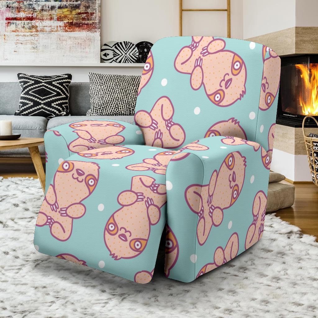 Pattern Print Sloth Recliner Cover-grizzshop